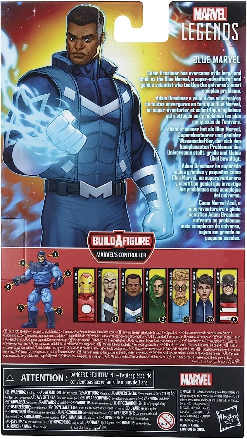 Marvel Hasbro Legends Series Blue, 15 cm grosse Action-Figur im Ultimates Anzug zum Sammeln, 4 Acces