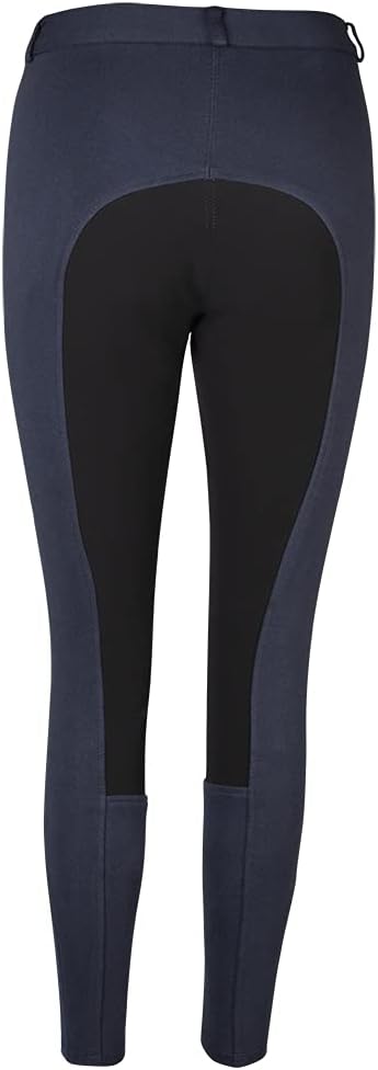 PFIFF 102290 Reithose Thea Kinder Damen Vollbesatz, elastischer Beinabschluss 164 Blau-schwarz, 164