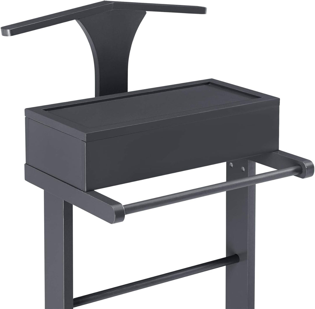 [en.casa] Herrendiener Lulboll Stummer Diener mit Kleiderbügel und Hosenhalter Kleiderständer mit Sc