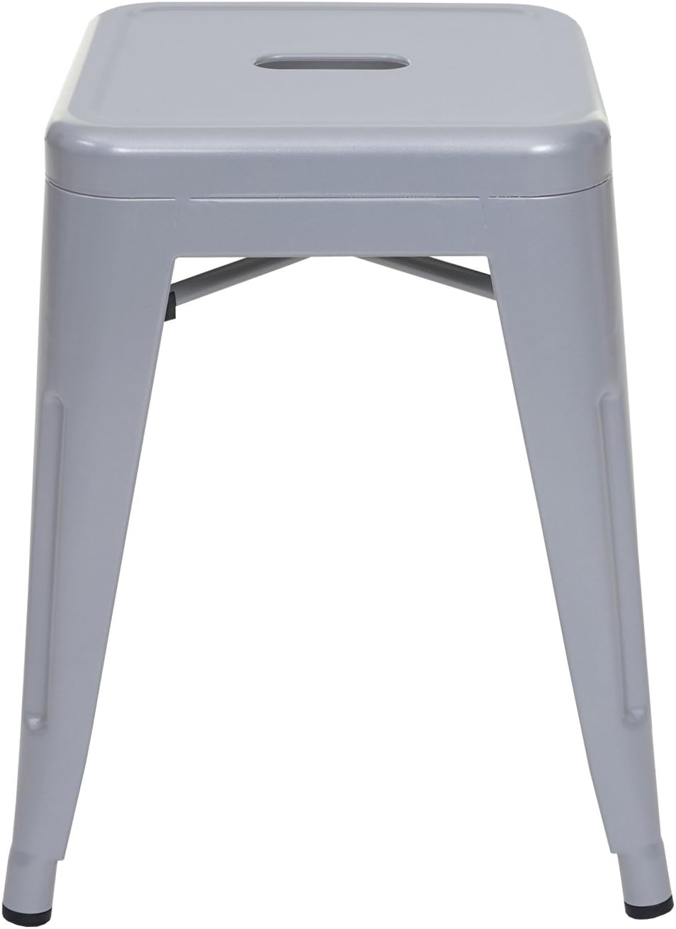 4er-Set Hocker HWC-A73, Metallhocker Sitzhocker, Metall Industriedesign stapelbar - grau, Grau