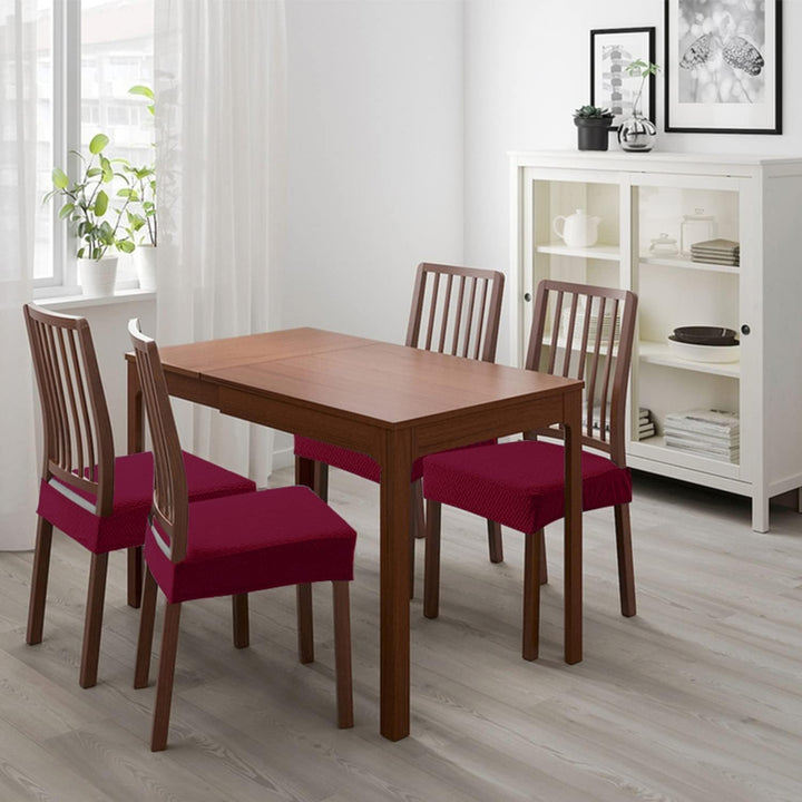 KELUINA Diamantgitter Jacquard wasserdichte Stuhl Sitzbezüge für Esszimmer Stretch Stuhl Sitzkissen