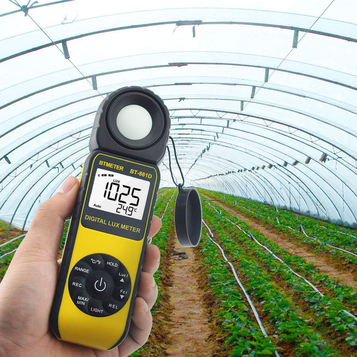 BTMETER BT-881D Digital Illuminance Light Meter, Measure Lights 0.01~400,000 Lux (0.01~40,000 FC) Fo