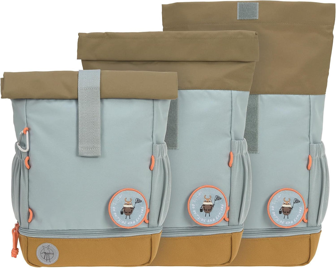 LÄSSIG Kindergartenrucksack Kinderrucksack Rolltop mit Brustgurt wasserabweisend, 11 Liter/Mini Roll
