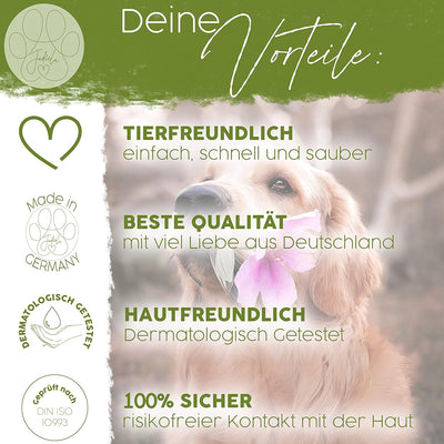 Jadiela Pfotenabdruck Set Hund oder Katze 3D Bilderrahmen in Weiss Abdruck Hundepfote Geschenk Hund,