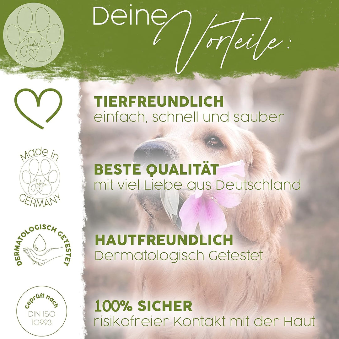 Jadiela Pfotenabdruck Set Hund oder Katze 3D Bilderrahmen in Weiss Abdruck Hundepfote Geschenk Hund,