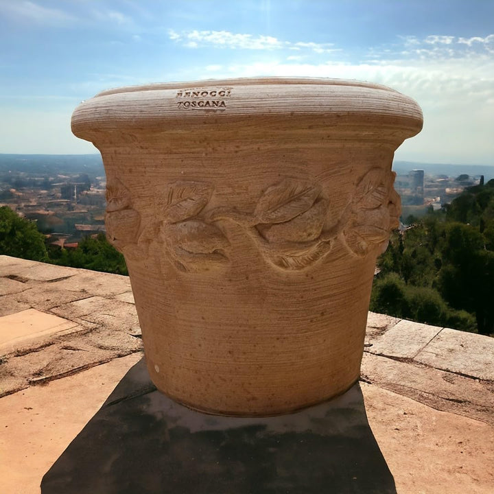 Blumentopf Pflanzgefäss Übertopf Terracotta FROSTFEST QUALITÄTSWARE Conca LIMONI (48cm), 48cm