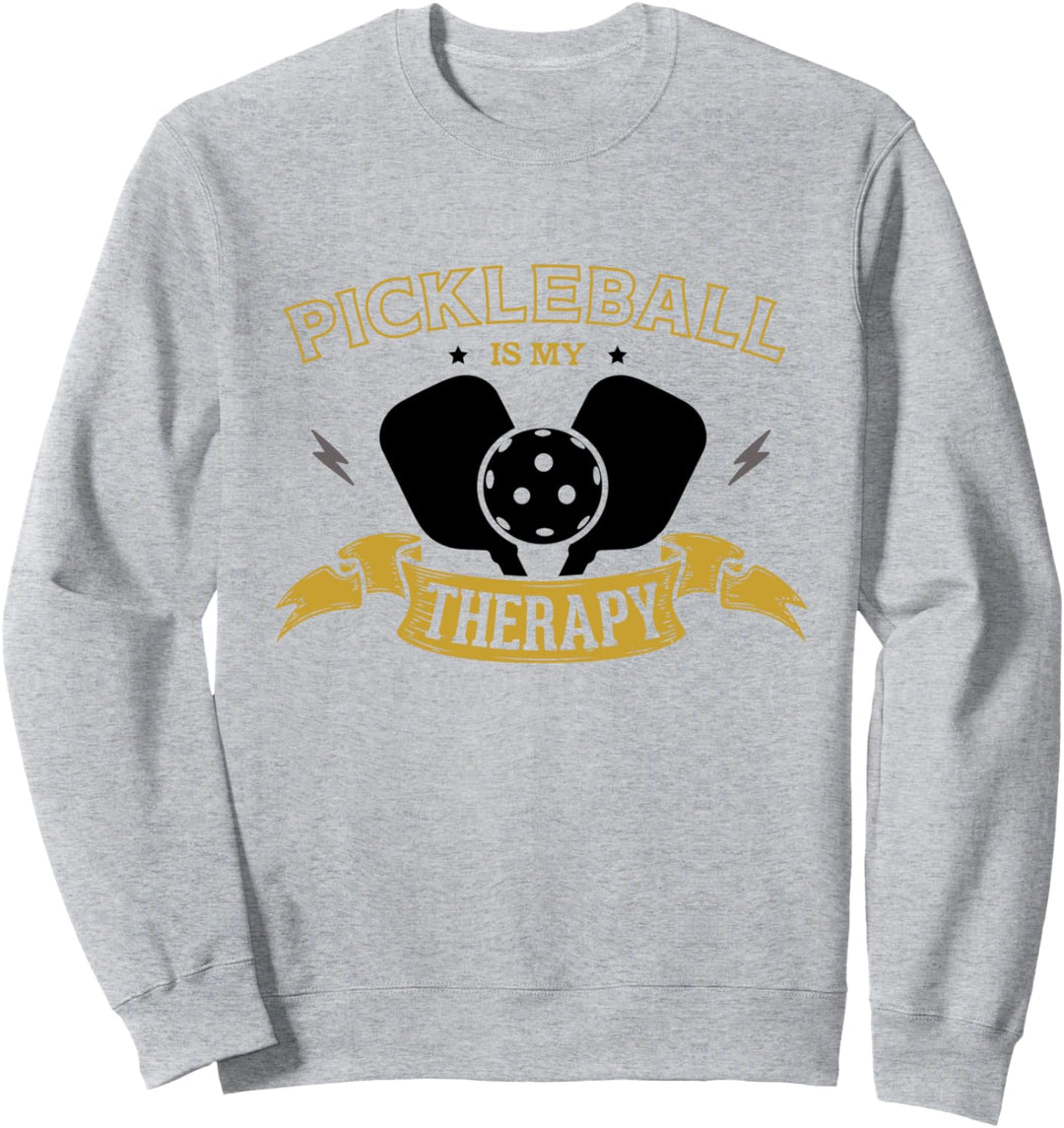 Pickleball als Therapie Ironisches Zitat Sweatshirt