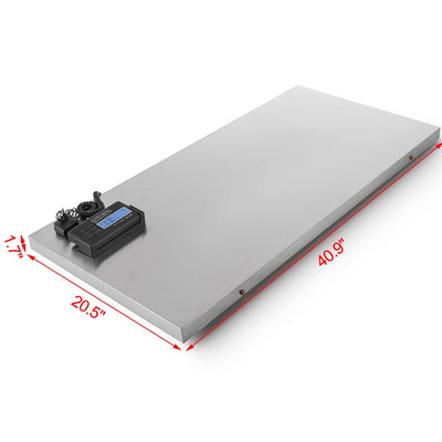 Elektronische Veterinärwaage, 103x53cm Plattformwaage Paketwaage Hundewaage bis 300kg Edelstahl Plat