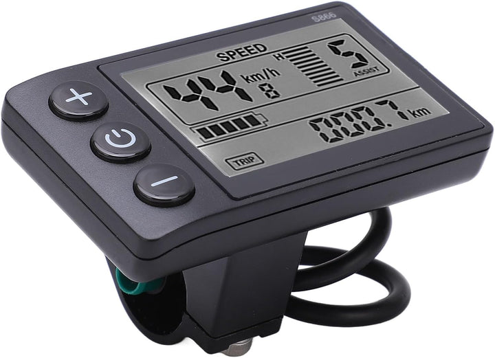 S866 Elektrofahrrad LCD Display, 24 V, 36 V, 48 V, Elektroroller Bedienfeld mit Wasserdichtem Stecke
