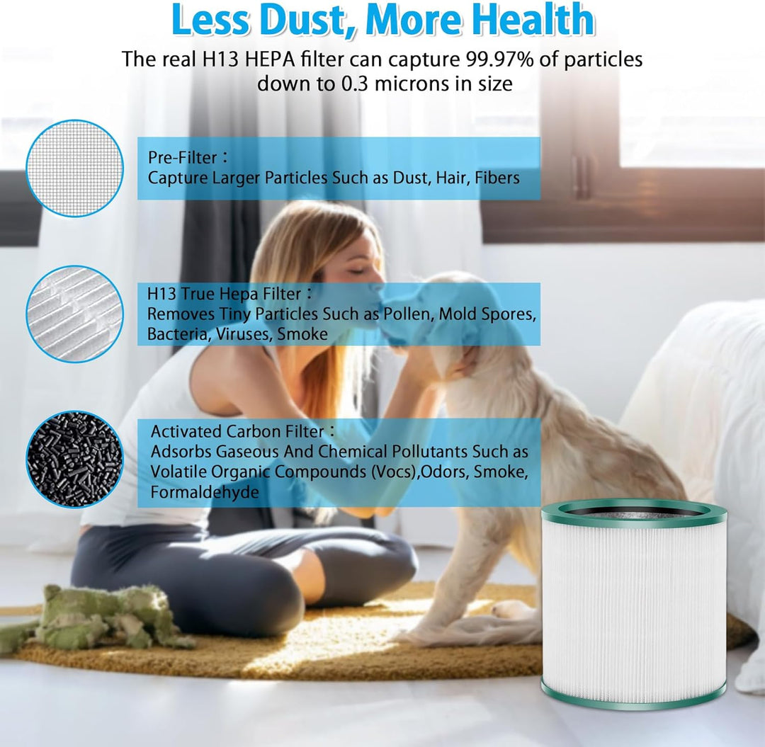 Ersatz HEPA Filter Aktivkohle Kompatibel mit Dyson TP00 TP01 TP02 TP03 AM11 BP01 Pure Cool Link Luft