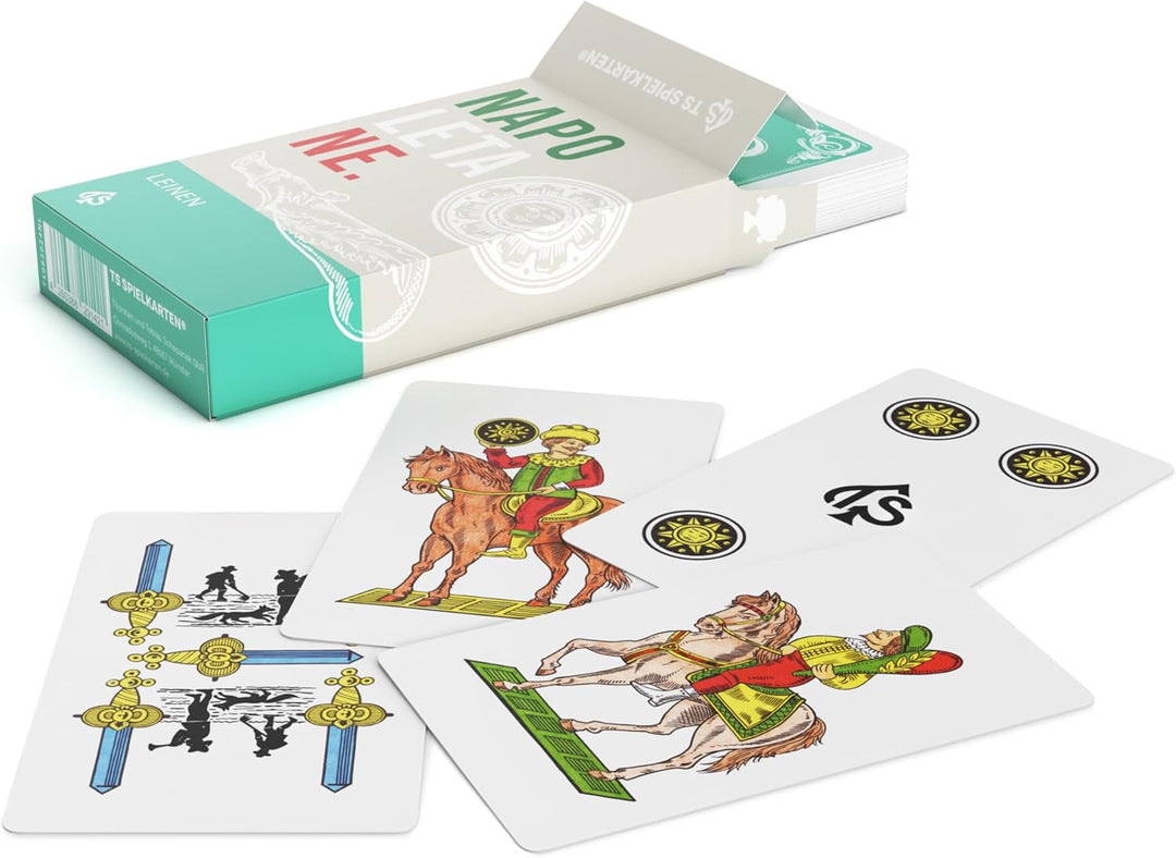 Napoletane Spielkarten LEINEN | extra Dicke Scopa Karten mit napoletanischem Bild | italienisches Sp
