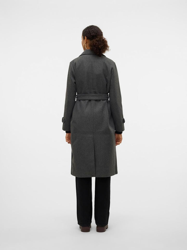 Vero Moda Female Mantel VMFORTUNEVEGA Mantel XS Dark Grey Melange, XS Dark Grey Melange