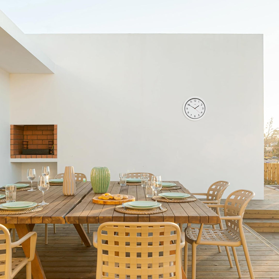 TFA Dostmann Aussen Wanduhr wasserdicht, 60.3078, Outdoor Uhr, UV beständig, Quarzuhr ohne Funk, für
