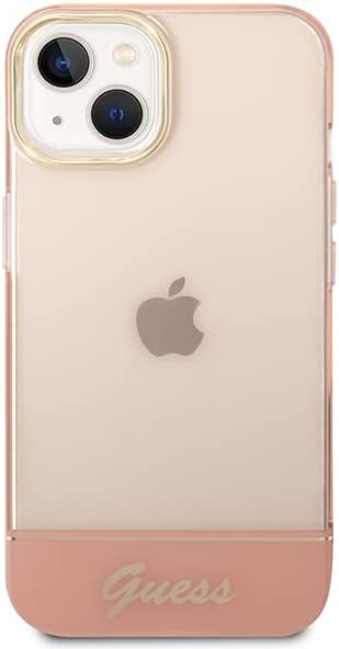 Guess GUHCP14SHGCOP hülle für iPhone 14 6,1" rosa/pink hardcase Translucent