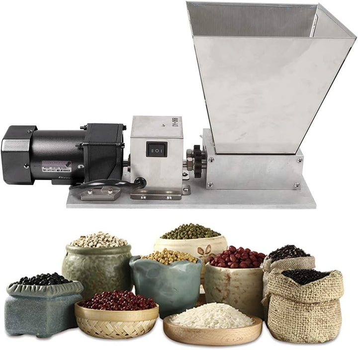 Küchenmühle | Flockenquetsche | Getreidemühle DY368 | Edelstahl Walzen | 60W Motor | 20kg/h | 4L Tri