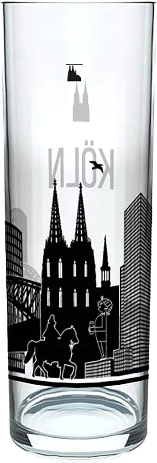 3forCologne Kölschglas | 6er Pack je 0,2ml | Kölsches Grundgesetz & Kölner Dom |Biergläser, Kölner-S