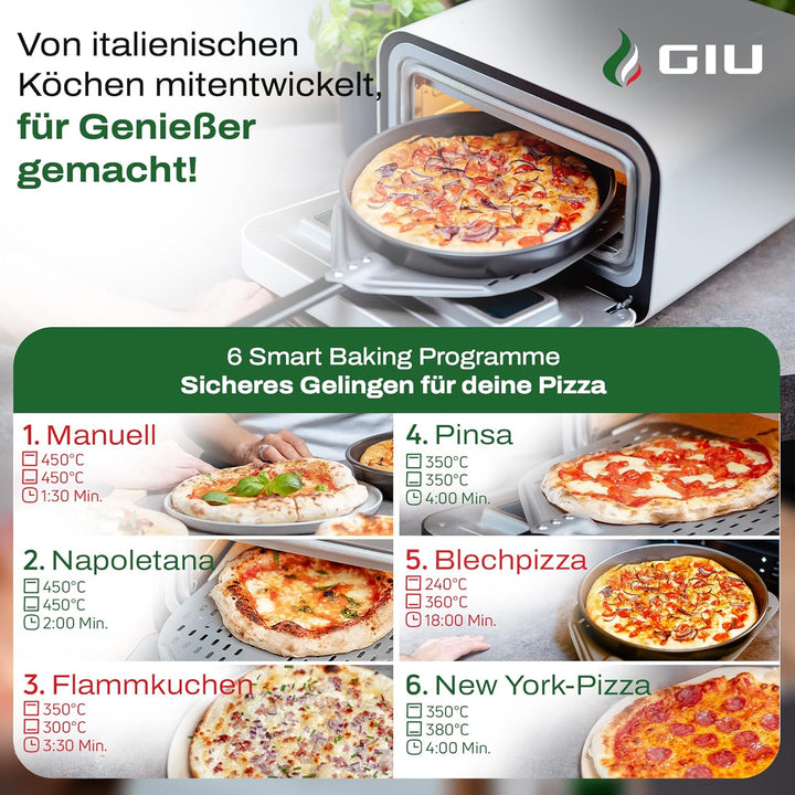 GIU Elektrischer Pizzaofen - Starker Elektro-Ofen für neapolitanische Pizza | Backofen, Pizzaofen, e