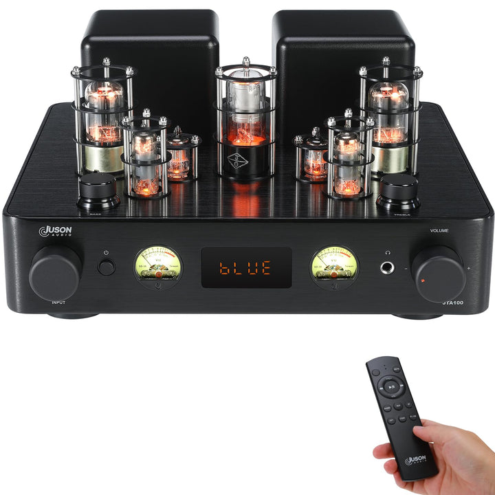 Juson Audio JTA100 2025 200 W Vakuum Röhrenverstärker Integrierter Hybrid mit BT 5.0, OPT AUX,COAX,P