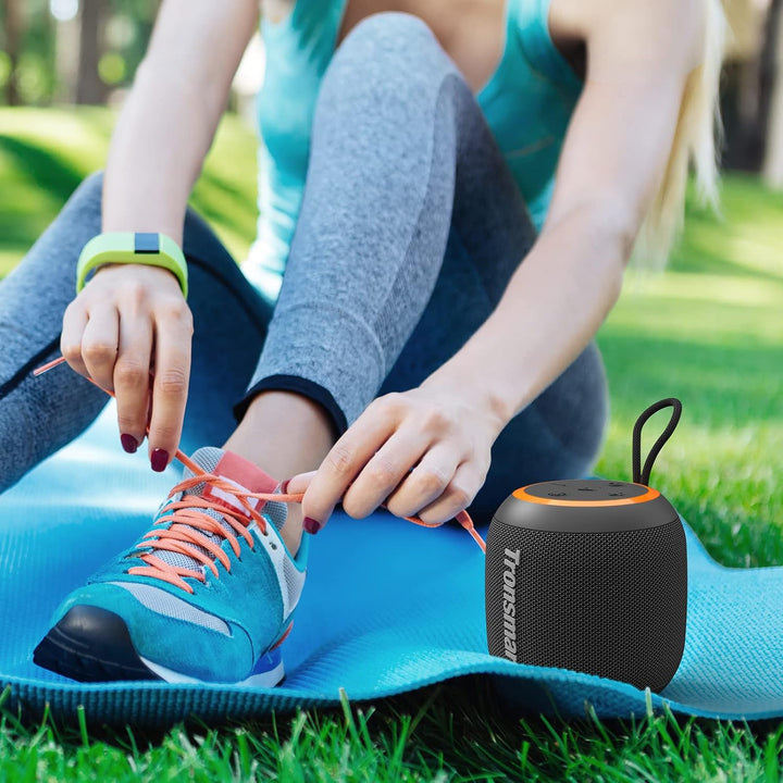 Tronsmart T7Mini Bluetooth Lautsprecher Musikbox mit Licht, 15W Stereo Bluetooth 5.3, IPX7 Wassersch