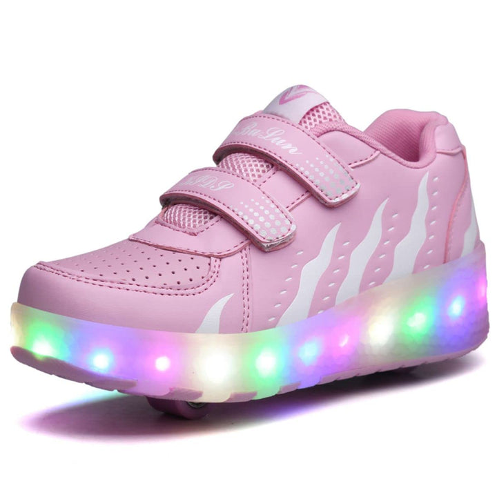 HUSKSWARE Kinder Sneaker 2-4 Räder Jungen Mädchen Sneaker Party Geburtstag Weihnachten 29 EU 028 Ros