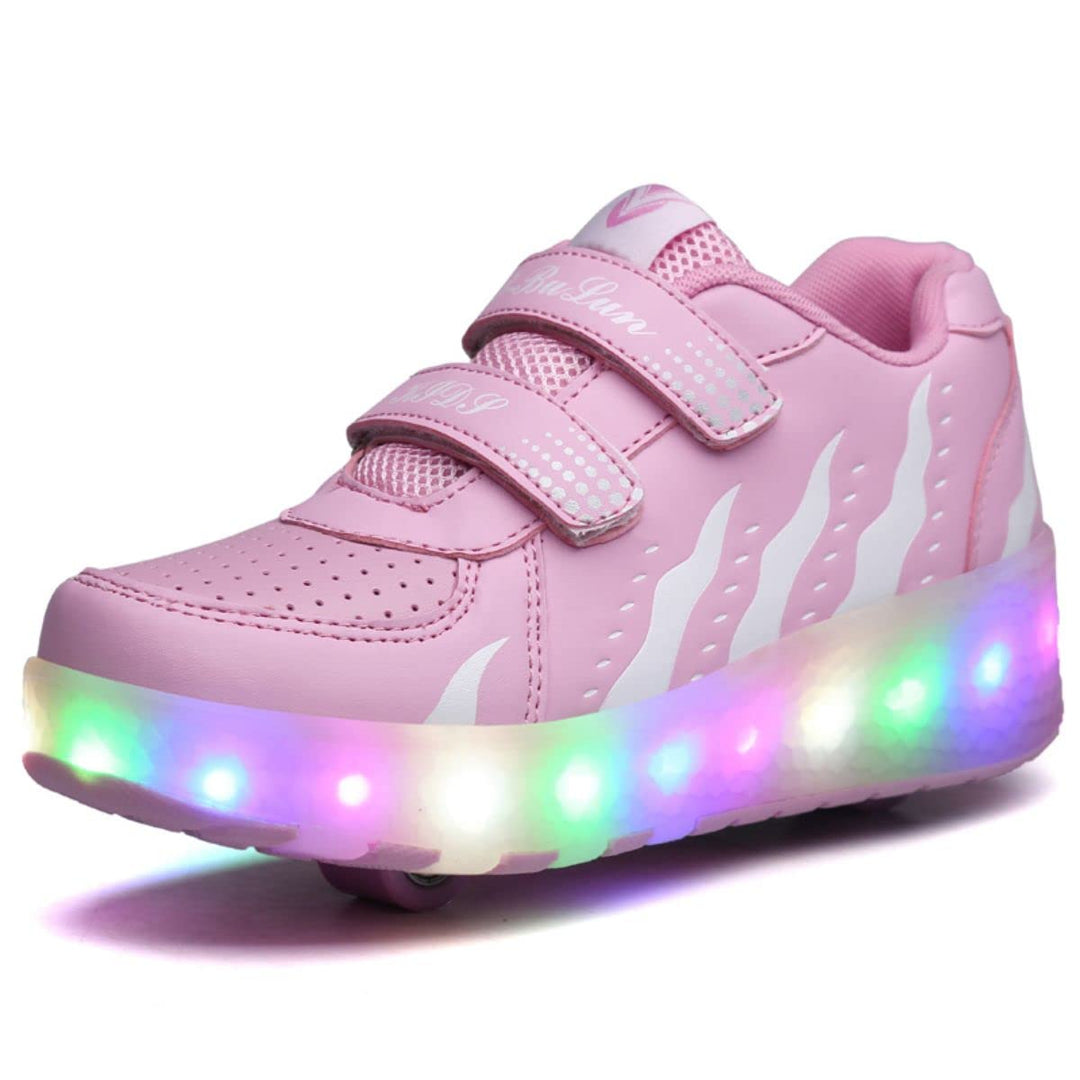 HUSKSWARE Kinder Sneaker 2-4 Räder Jungen Mädchen Sneaker Party Geburtstag Weihnachten 28 EU 028 Ros