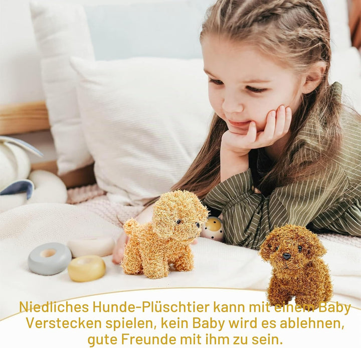 ANBOOR 3 Kleine Kuscheltiere 12cm Süsses Hündchen-Plüsch-Stofftier Mit Schlüsselanhänger Für Partyge