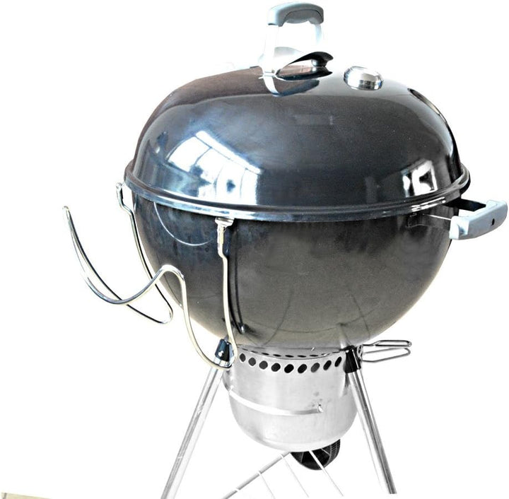 Onlyfire Slide-a-Side Deckelhalter Für weber alle 47 und 57 cm Kugelgrills, Holzkohlegrills, Edelsta