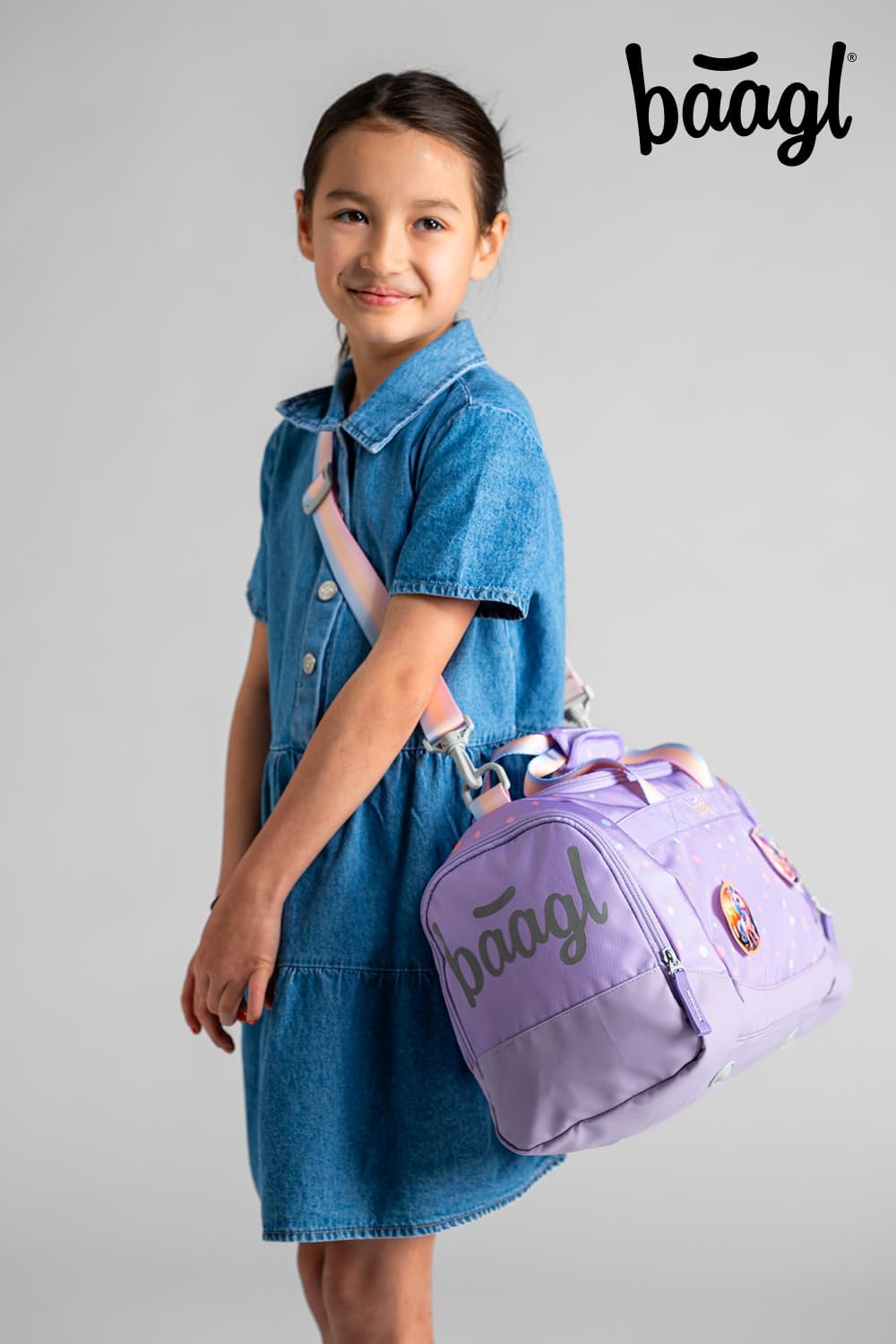 Baagl Sporttasche Mädchen Reisetasche Kinder Schule Reisen - Lieblingstiere | Schwimmtasche Kompakt