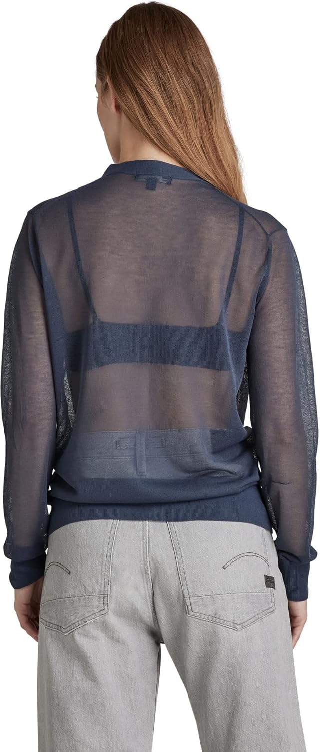 G-STAR RAW Damen Core Cardigan Knits XL Blau (Fantem Blue D21652-d140-863), XL Blau (Fantem Blue D21
