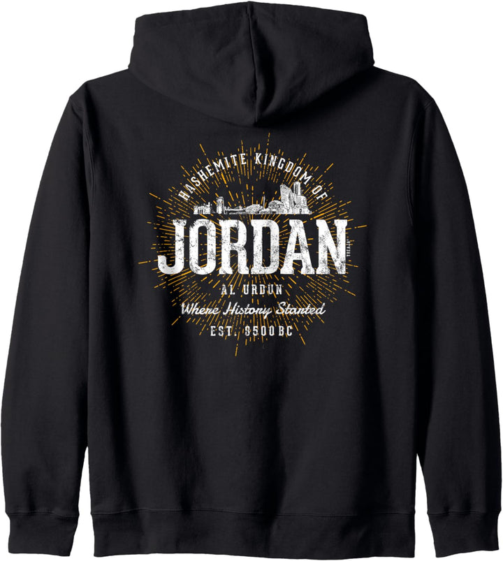Vintage Stil Retro Jordanien Kapuzenjacke
