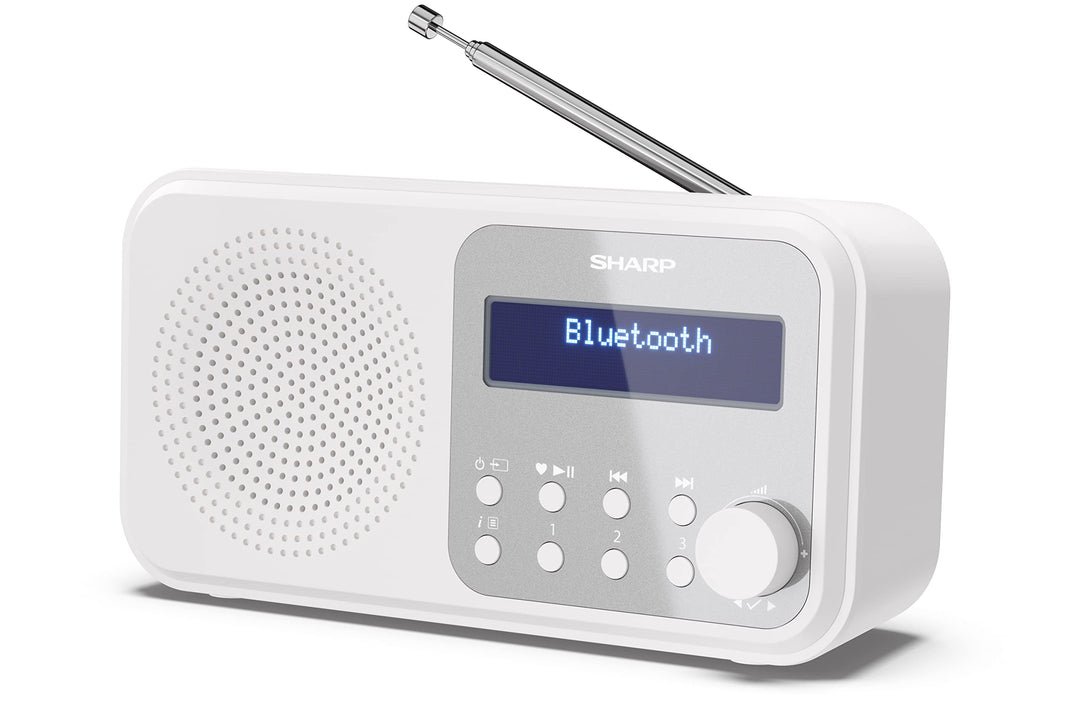 SHARP DR-P420 Portables Digitalradio (DAB/DAB+/FM mit RDS, USB, Bluetooth 5.0, 3,5mm Klinke Wecker-F