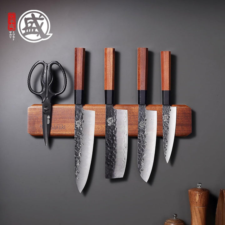 MITSUMOTO SAKARI 40 cm Magnetischer Messerhalter, Wandmontierter Küchenmesserhalter, Bohrfreier Mess