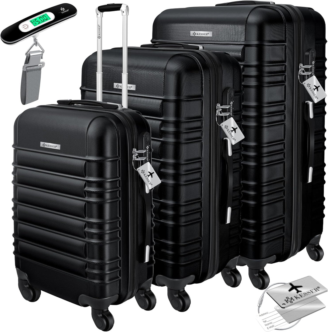 KESSER® 3tlg. Hartschalenkofferset Hartschalenkoffer Reisekoffer Set Reisekofferset Trolley Koffer I