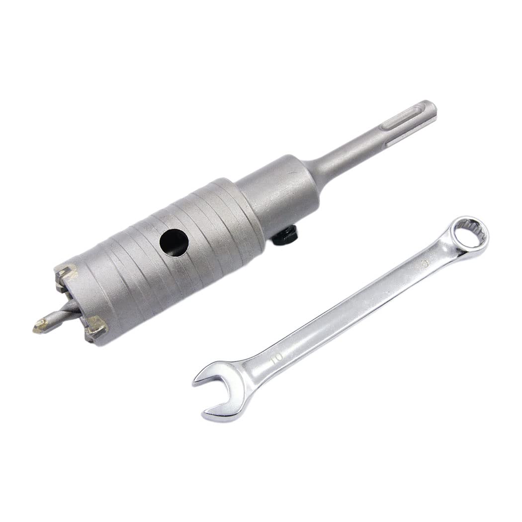 Betonbohrer 40mm mit SDS-Bit und 110mm Adapter, Hartmetall-Hohlbohrer für Ziegel, Beton, Zementstein