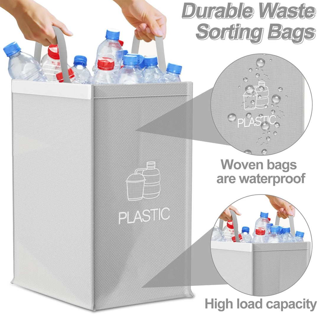 Mülltrennsystem 3fach für Papier Kunststoff und Leergut Abstellraum Ordnungssystem Recycling Mülltre