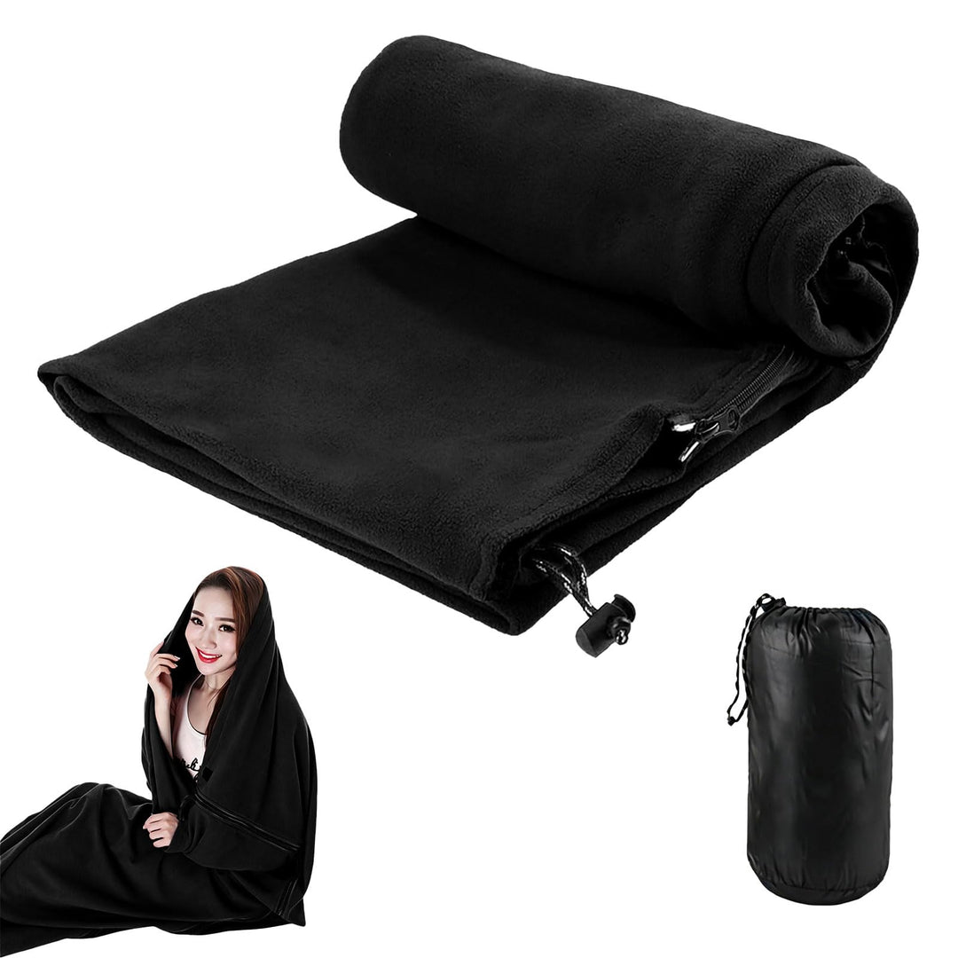 Schlafsack 180x82 cm Fleece - Hüttenschlafsack für Frühling & Sommer - 2-Wege-Reissverschluss - Kopp