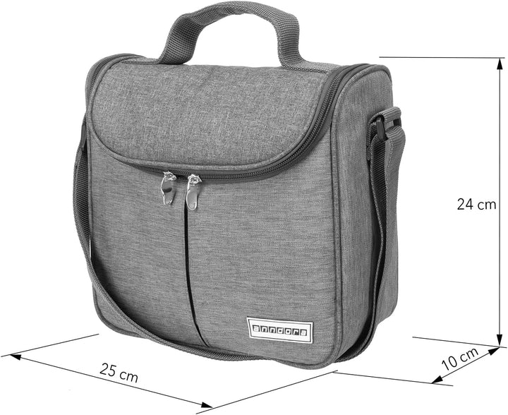 anndora Kühltasche hellgrau - Modellwahl 04 Liter - hellgrau meliert, 04 Liter - hellgrau meliert