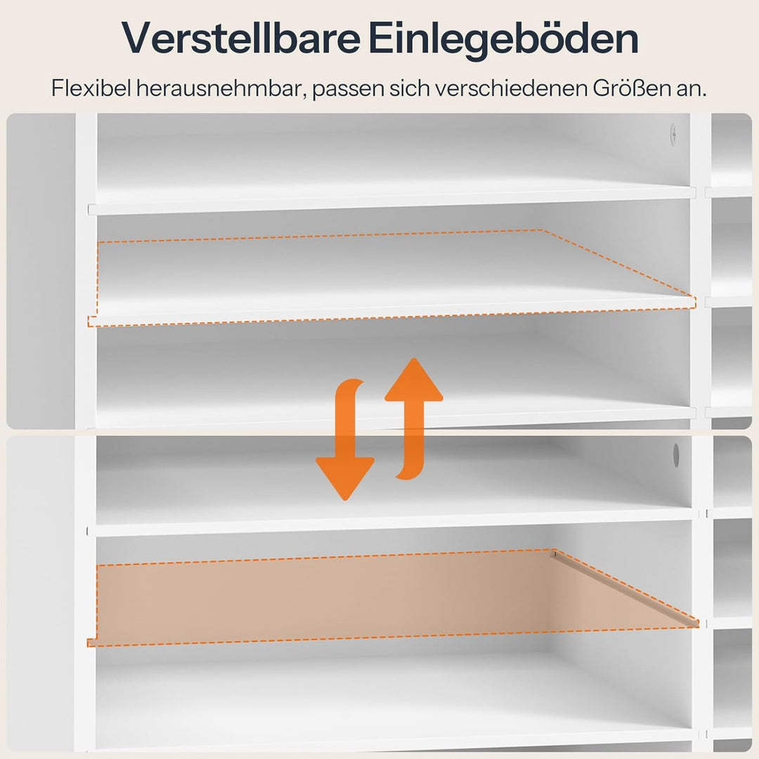 HOOBRO Rollcontainer mit abschliessbarer Schublade und 8 Fächern, mobiler Aktenschrank, Schubladensc