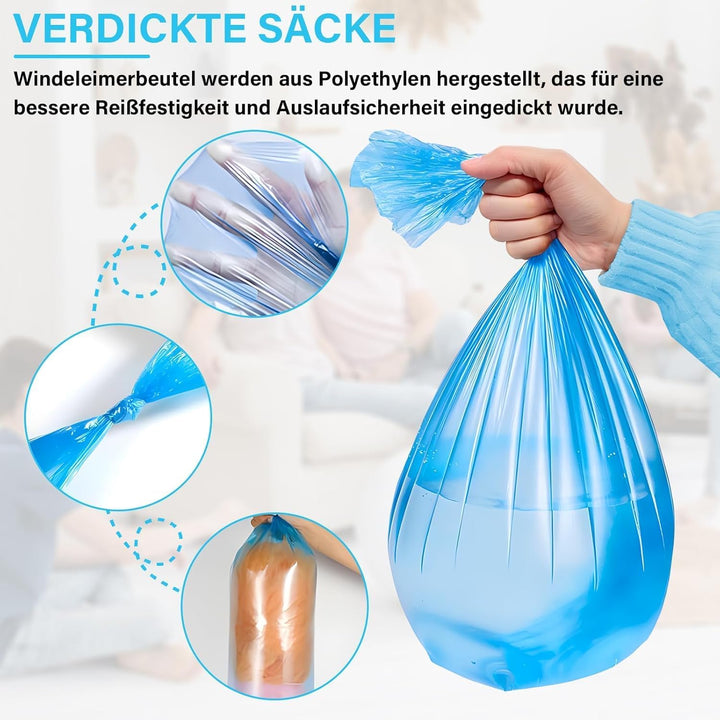 10 Stück Windeleimer Nachfüllkassetten,Nachfüllfolie Windeleimer kompatibel mit tommee tippee, 10 St