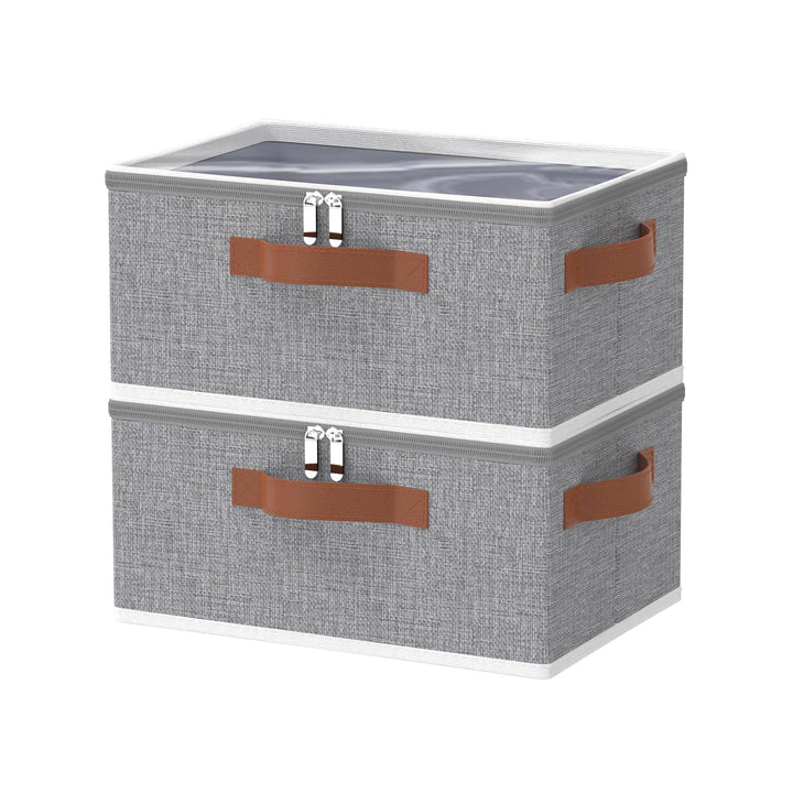 OUTBROS Aufbewahrungsbox mit Deckel, Faltbare Stoffboxen, Kleiderschrank Organizer, Unterbett Aufbew