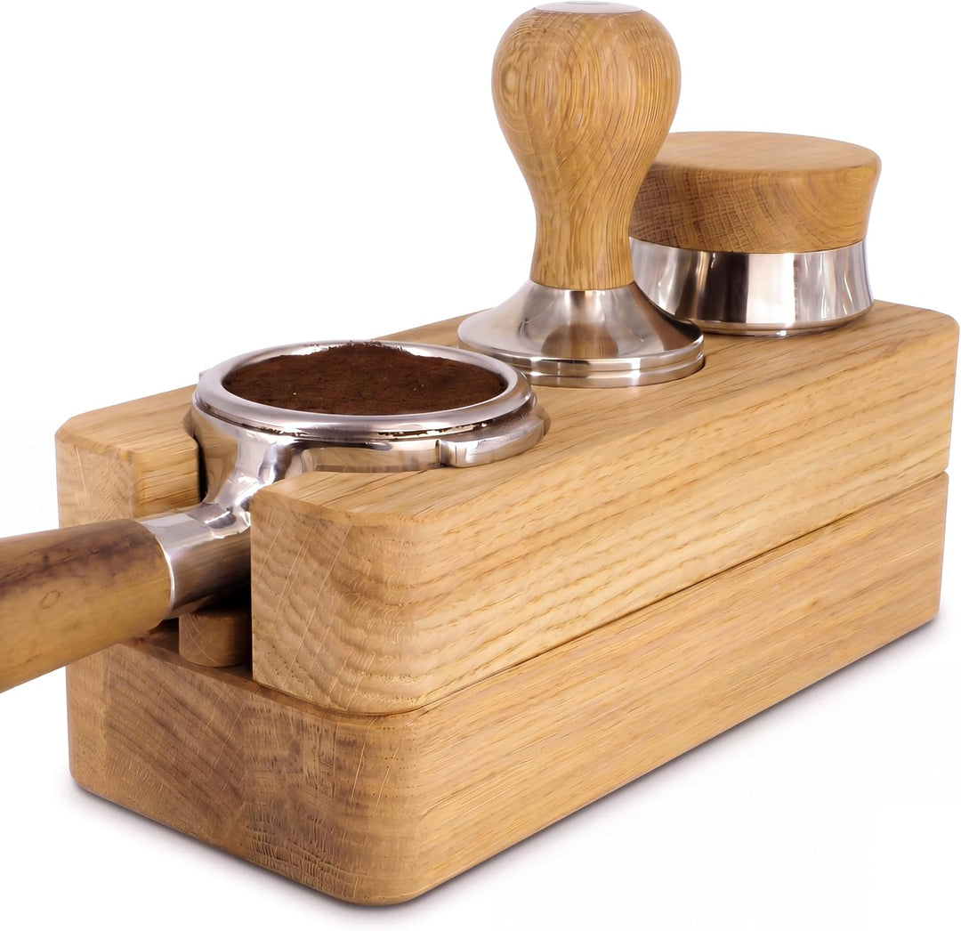Clara Coffee Tamperstation | Tamper Station aus schönem Holz Für Siebträger: Durch Gutes Barista Zub
