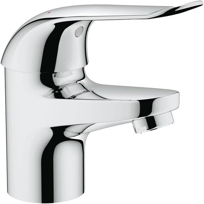 GROHE Euroeco Spezial Waschtisch Einhebelmischer, glatter Körper, 120 mm, verchromt 32762000, Silber