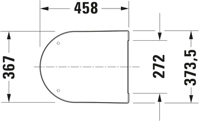 Duravit WC-Sitz ME by Starck, Toilettendeckel mit Absenkautomatik, Klodeckel aus Urea-Duroplast, mit