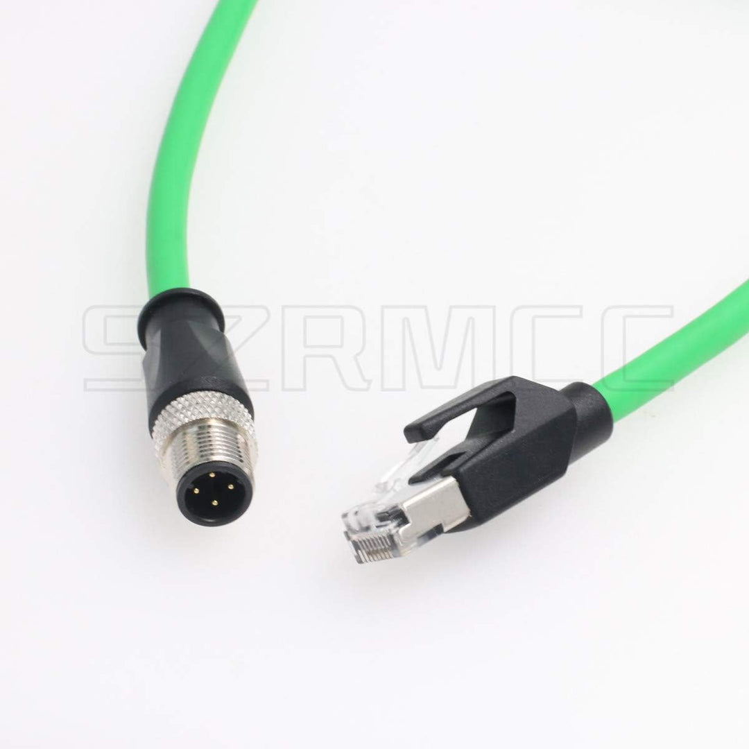 SZRMCC M12 4 Pin D-Code auf RJ45 Stecker Ethernet Kabel Cat5e Hochflexibles Wasserdicht Geschirmtes