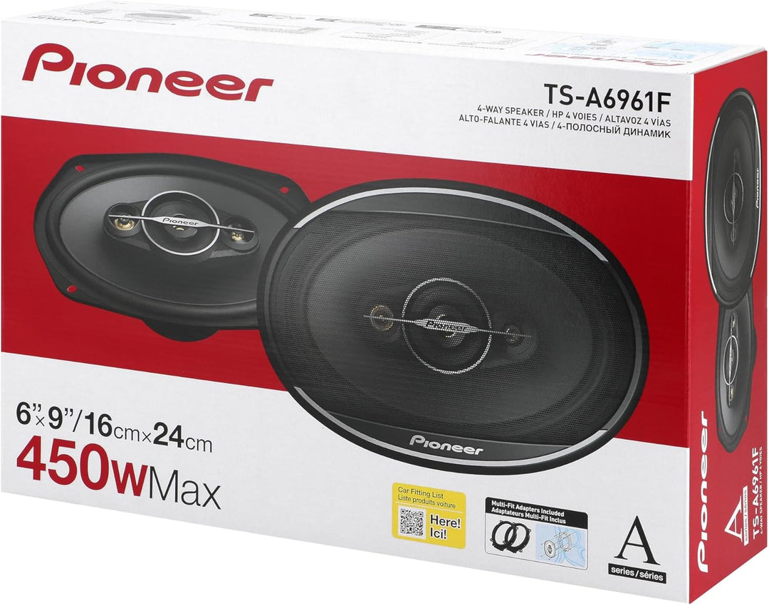 PIONEER TS-A6961F 6 x 9 4-Weg-Koaxial-Lautsprecher Set mit 2 Lautsprechern (je 450W max., 90W Sinus)