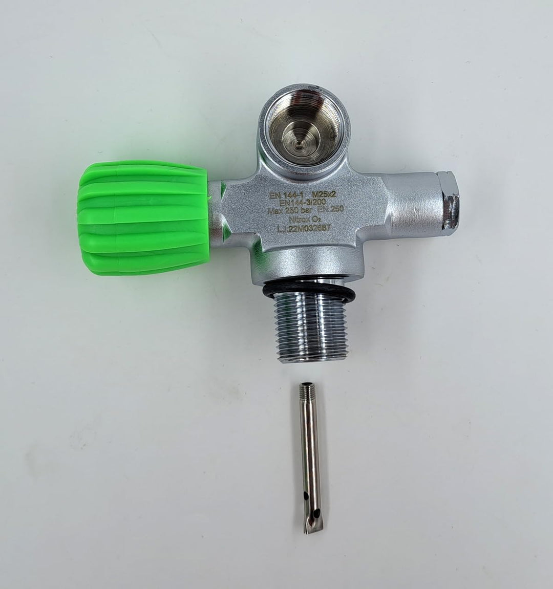 HighTechDiving LA Monoventil Nitrox M26x2 230 bar Links, erweiterbar EN144, Brückenventil M25x2