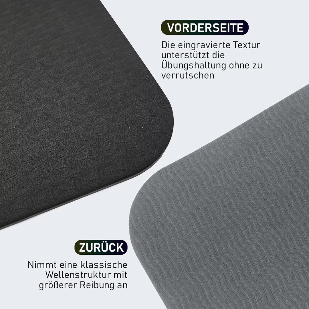Yogamatte Rutschfest, Gymnastikmatte Mit Tragegurt, Sportmatte Für Fitnessstudio, Zuhause, Reisen, 1