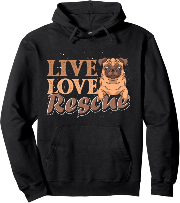 Tierheim Mops Hundehalter Haustier Hundebesitzer Hund Pullover Hoodie