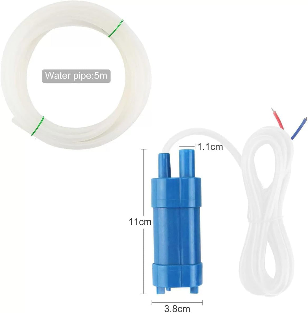 Alide Tauchpumpe 12V 600L/H Mini Wasser Mit 5M Schlauch, Ultra Leise 5M Förderhöhe, Kleine Tauchwass