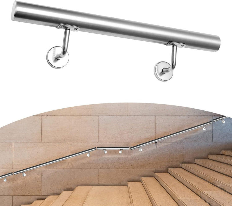 Lospitch Geländer Handlauf Edelstahl Treppengeländer Wandhandlauf Wand Treppe für Innen & Aussen ink